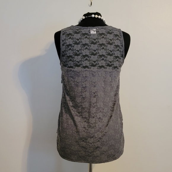 Ruffle Layered Slate Medium Blouse - Picture 3 of 5